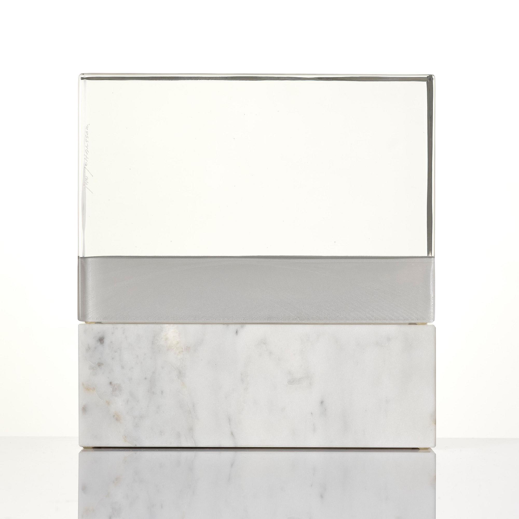 Jan Johansson, unik skulptur, slipat glas, Orrefors 1999.
