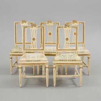 STOLAR, 5 st, gustavianska, Lindome, 1700-talets slut.