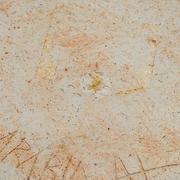 Annikki Hovisaari, skålfat, chamotterat stengods, signerad AH Arabia.