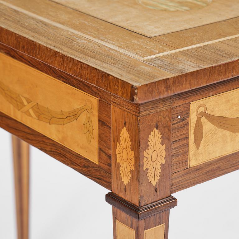 A  Gustavian style Ladies desk, late 19th century.