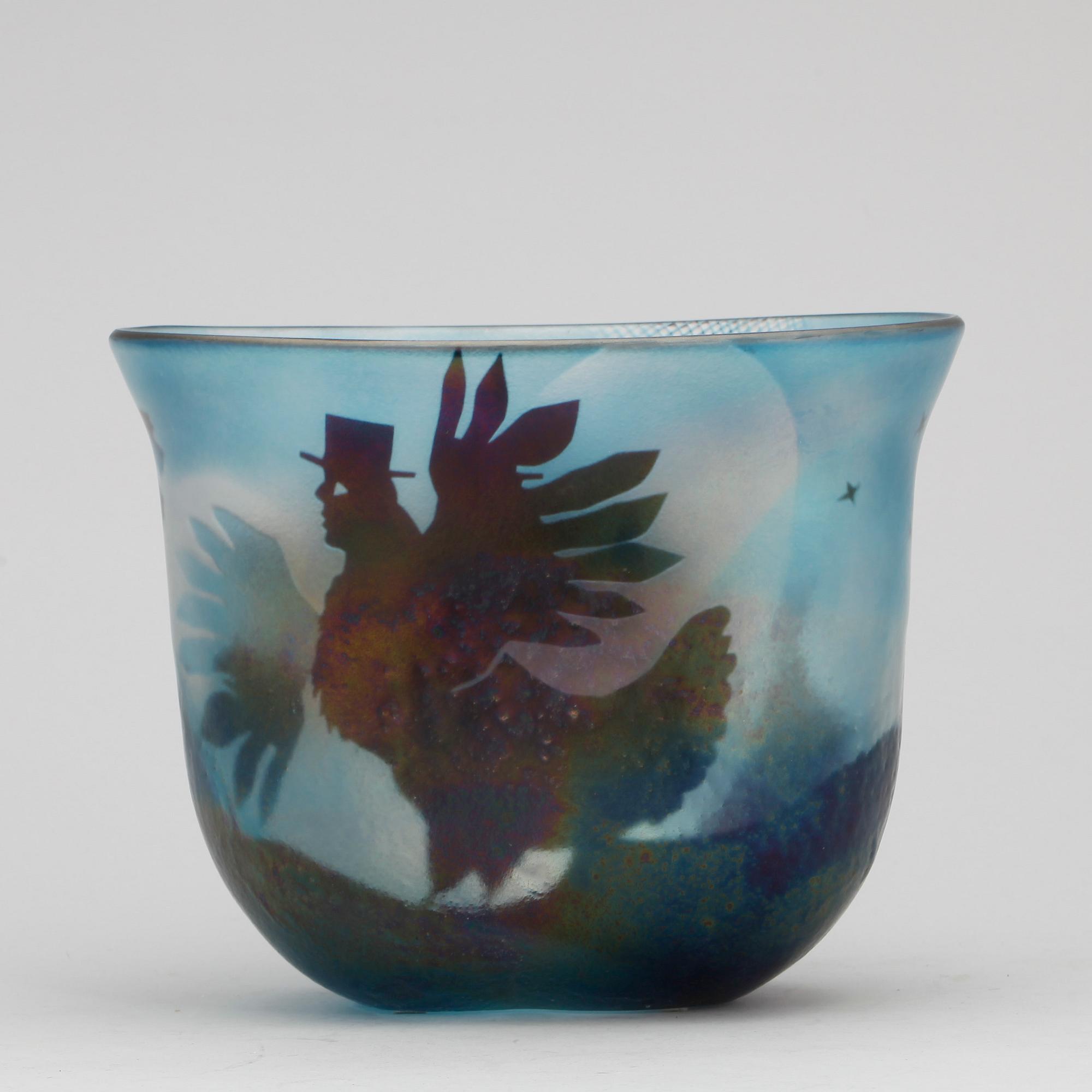 VAS, glas, Bertil Vallien, märkt Kosta unik 5846.