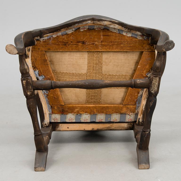 A SWEDISH ARMCHAIR, rococo 18th century.