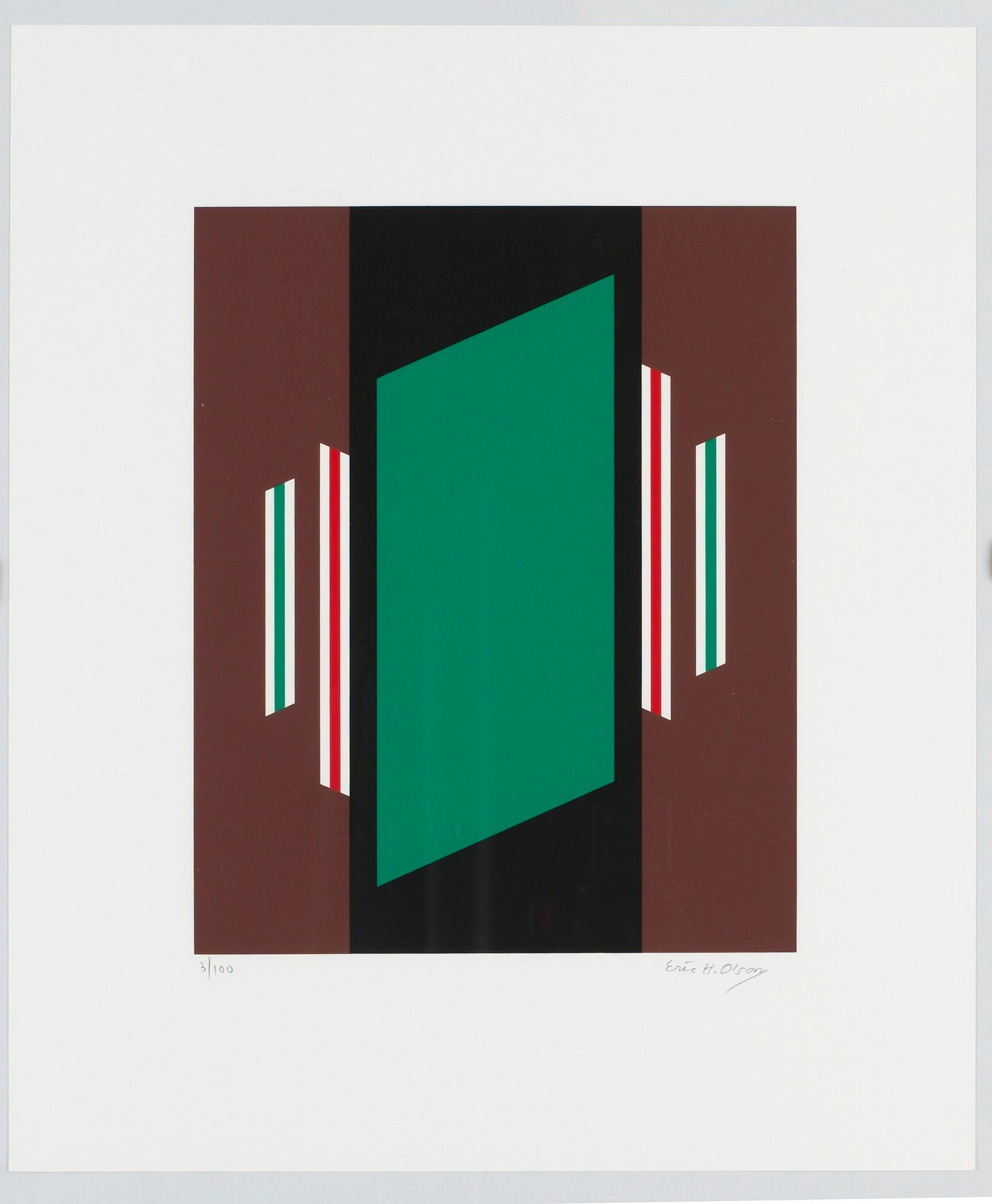 Eric H Olson, Mapp med fyra färgserigrafier.