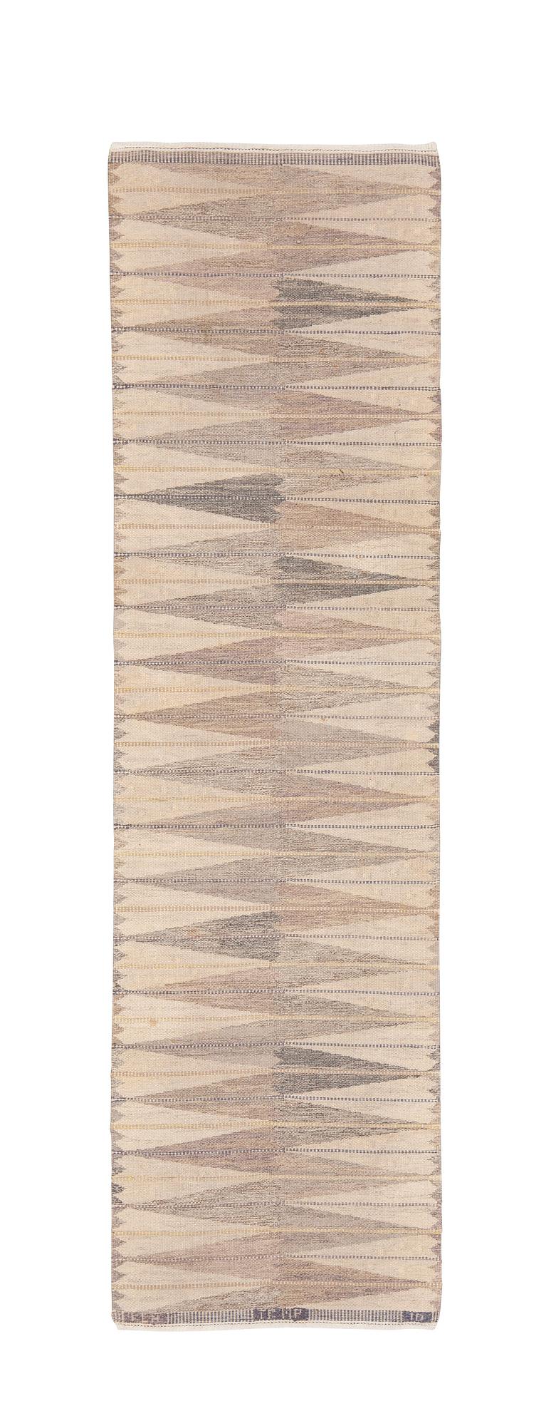 Ingrid Dessau, a runner, "Stensöta", flat weave, ca 293 x 82 cm, signed KLH TF MP ID.