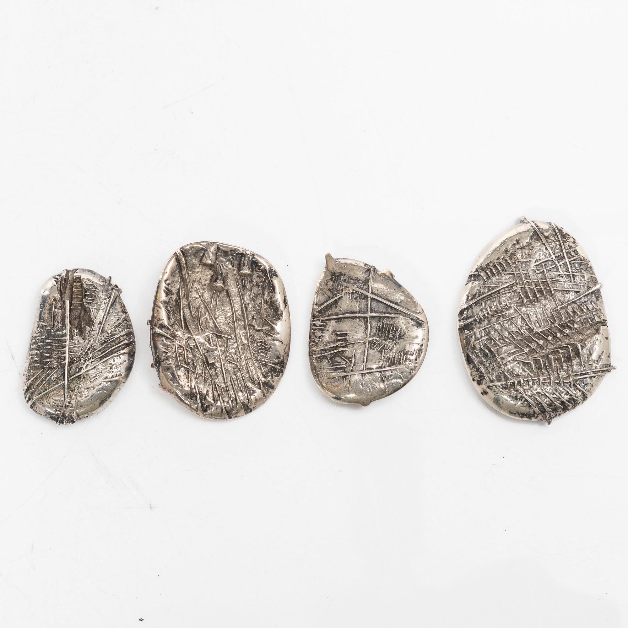 Arnaldo Pomodoro, "Sasso", 4 pcs.