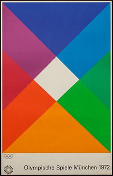 AFFISCHER, 5 st, "Olympische Spiele 1972", bl a Vasarely.