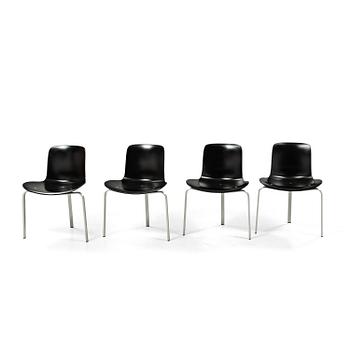 Four "PK8" chairs, designed by Poul Kjaerholm for Fritz Hansen, modern production.