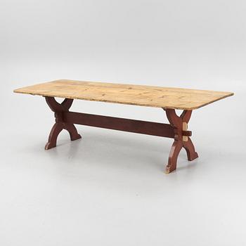 Gateleg table, folk art, 19th century, with later legs.