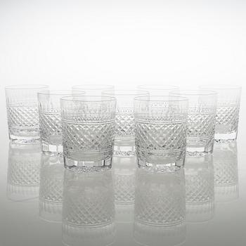 BÅLSKÅL, KARAFF och 87 st GLAS, glas.