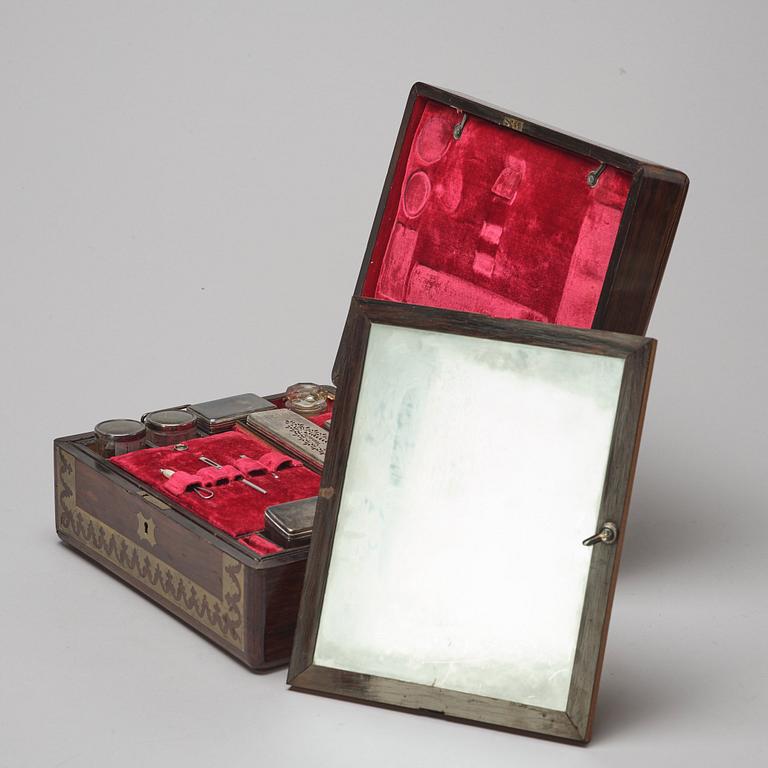 A dressing casket, 19th ct.