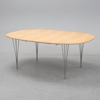 Bruno Mathsson & Piet Hein, matbord, "Superellips", Fritz Hansen, daterad 1988.