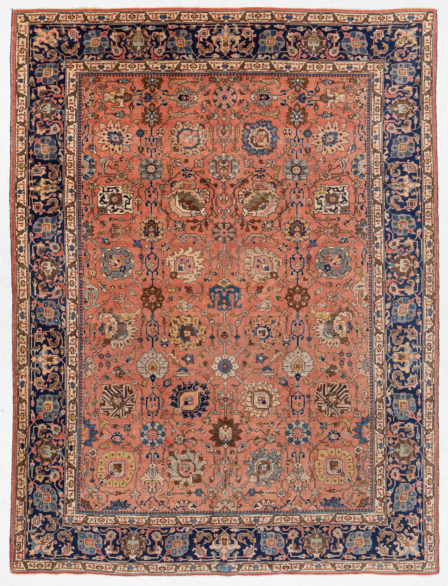 Semi-antique Tabriz rug, approx. 365 x 275 cm.
