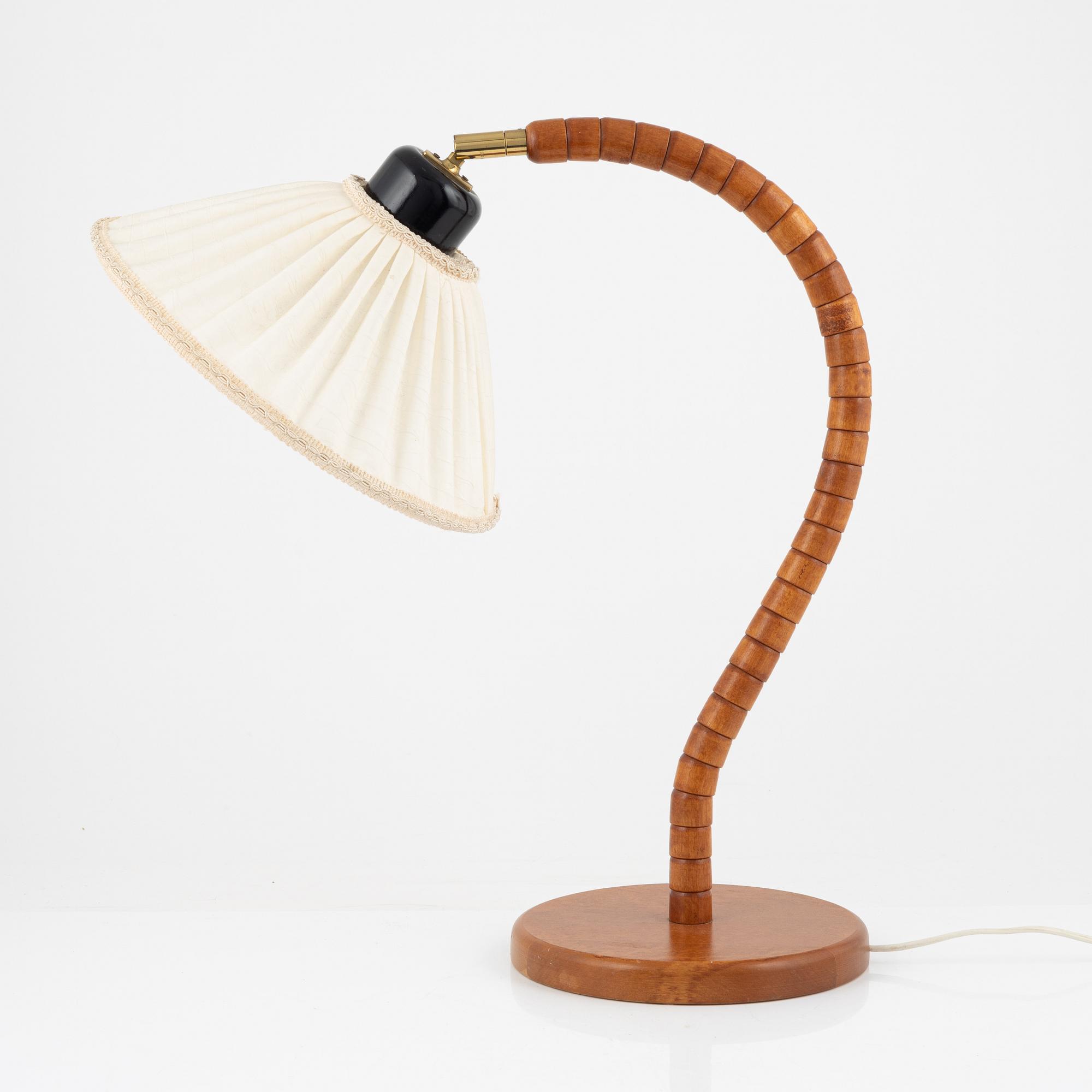 A beech table light, Markslöjd, later part of the 20th Century.