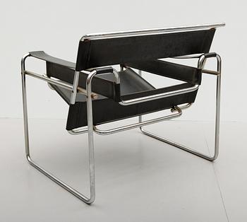 FÅTÖLJ, efter Marcel Breuer, "Wassily", 1900-talets andra hälft.