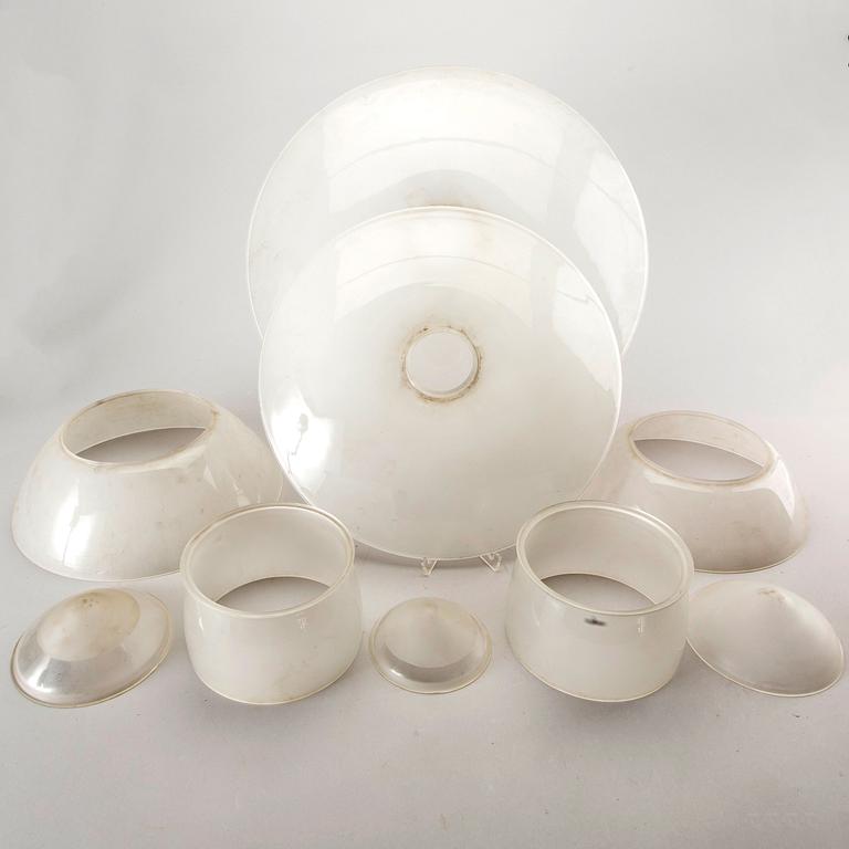 POUL HENNINGSEN, original parts to PH-lamp 1920's. 11 pieces.
