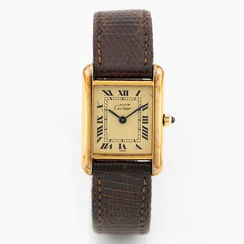 must de Cartier, Tank, wristwatch, 20,5 x 20 (28) mm.