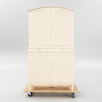 Carl Malmsten, a five piece dining group and a cabinet, modell 'Herrgården', Bodafors, Sweden, 1962.