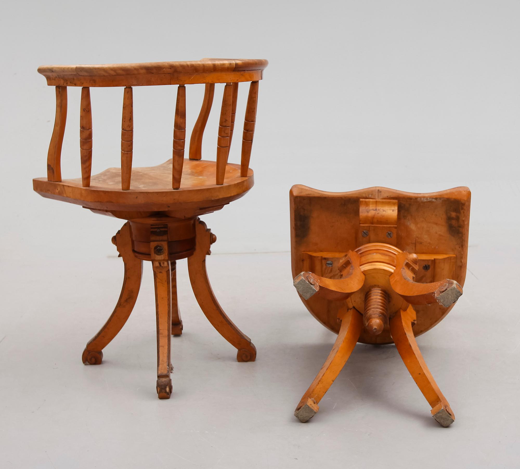 SKRIVSTOLAR, 1 par, 1900-talets början.