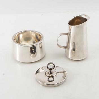 Gustaf Janson, kaffeservis, 3 delar, sterlingsilver, CG Hallberg, Stockholm, 1958.