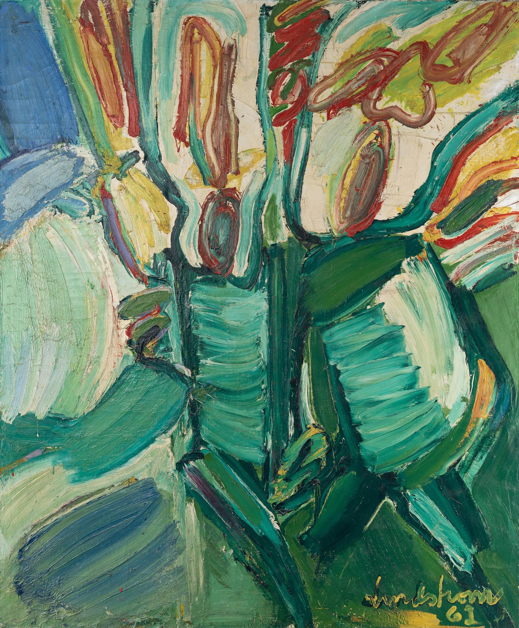 Bengt Lindström, canvas, Signed Lindström and dated -61.