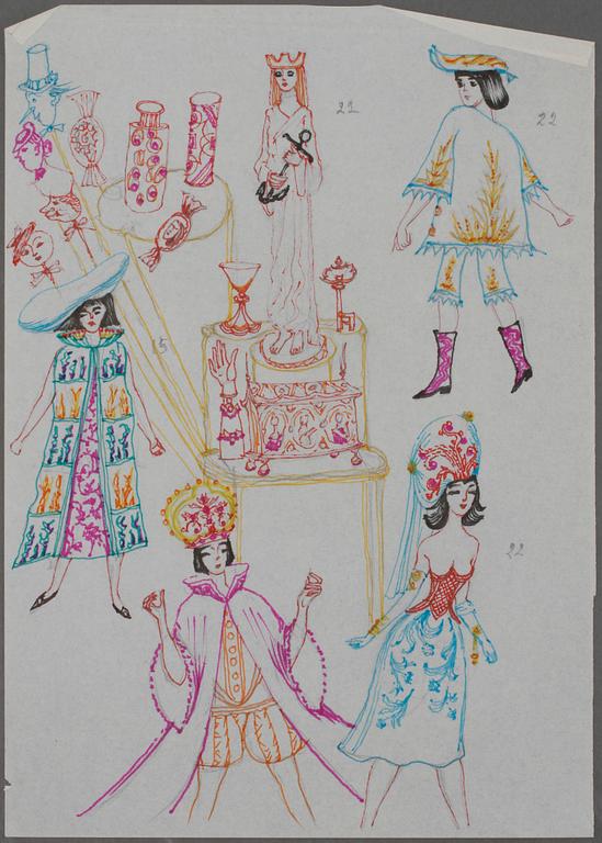 BIRGER EKMAN, teckningar, 8 st, signerade.