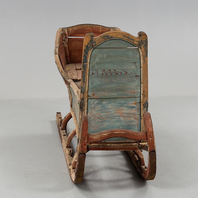a folk art sleigh Forsa, Hälsingland 1785.