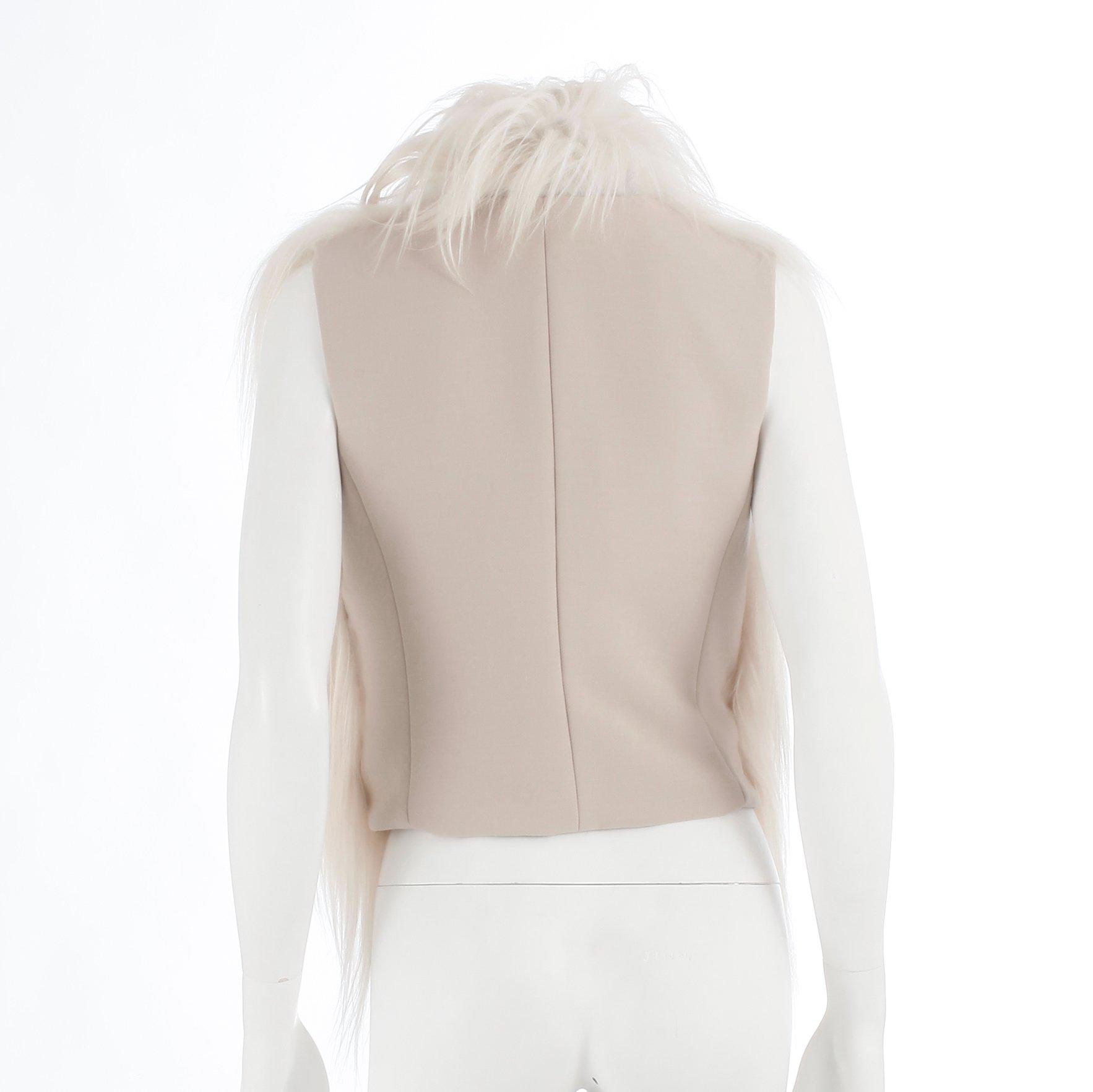 MAISON MARTIN MARGIELA, a white goathair vest.Size 1.