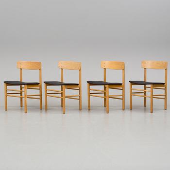 STOLAR, 4 st, Farstrup Stolefabrik, Danmark, 50/60-tal, varav två brännmärkta undertill.