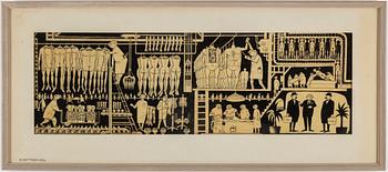 HANS ARNOLD, tusch, signerad.