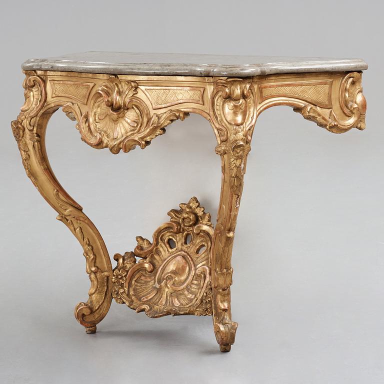 A Swedish Rococo 18th century console table.