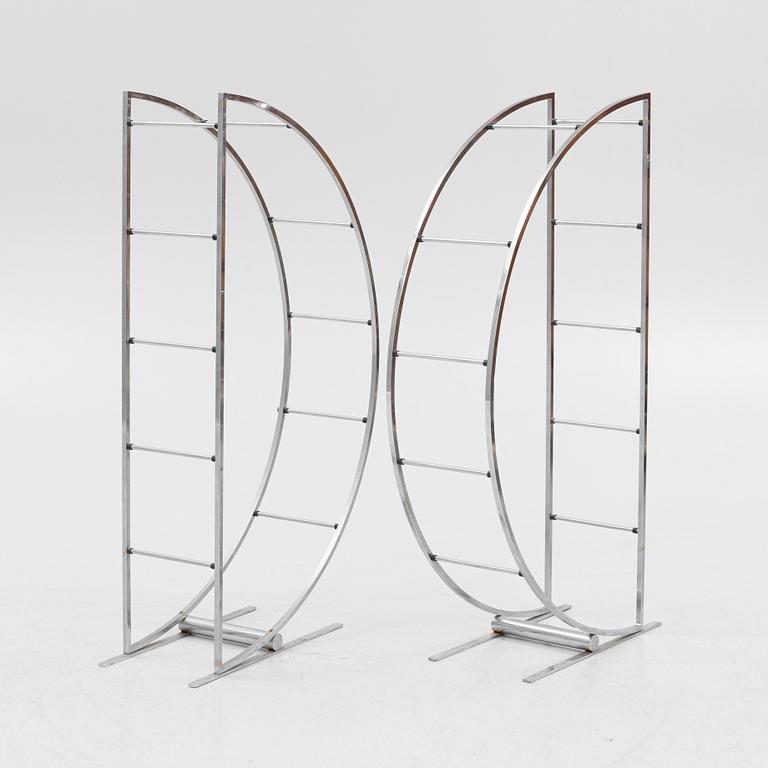 Two Art Déco-style book cases, second half of the 20th Century.