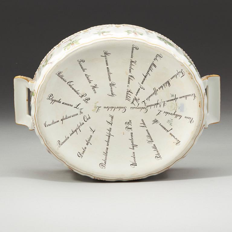 GLASSKÖLJARE, porslin. "Flora Danica", Royal Copenhagen, Danmark, 1900-tal.