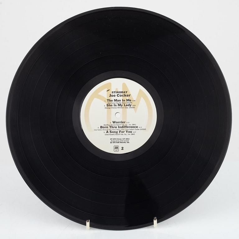 Joe Cocker, "Stingray", LP, signed, 1976.