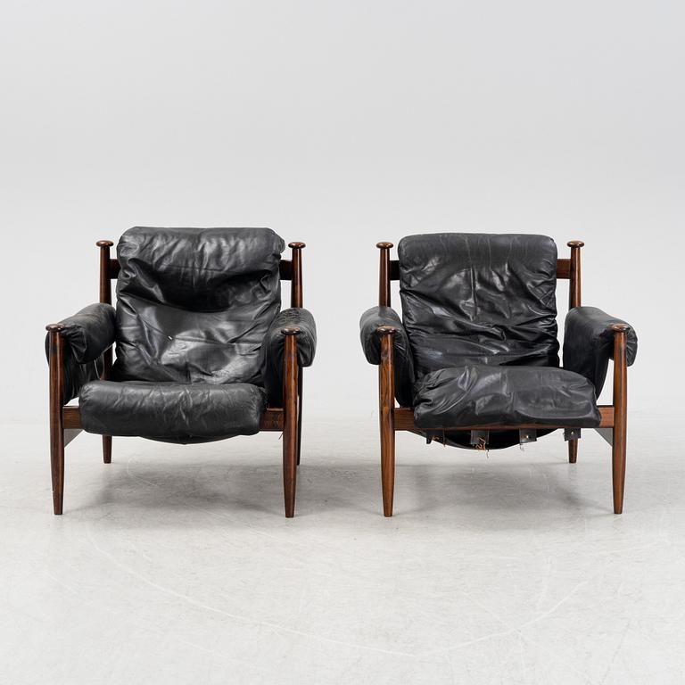 A pair of 'Amiral' rosewood easy chairs by Eric Merthen for IRE, 1960s.