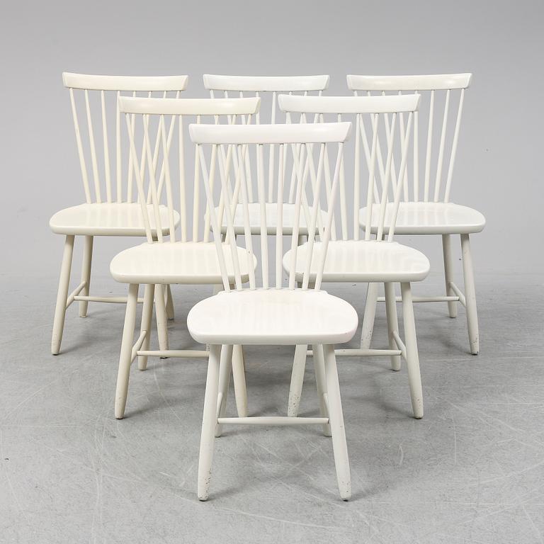 CARL MALMSTEN, stolar, 6 st, "Lilla Åland", 1960-tal.