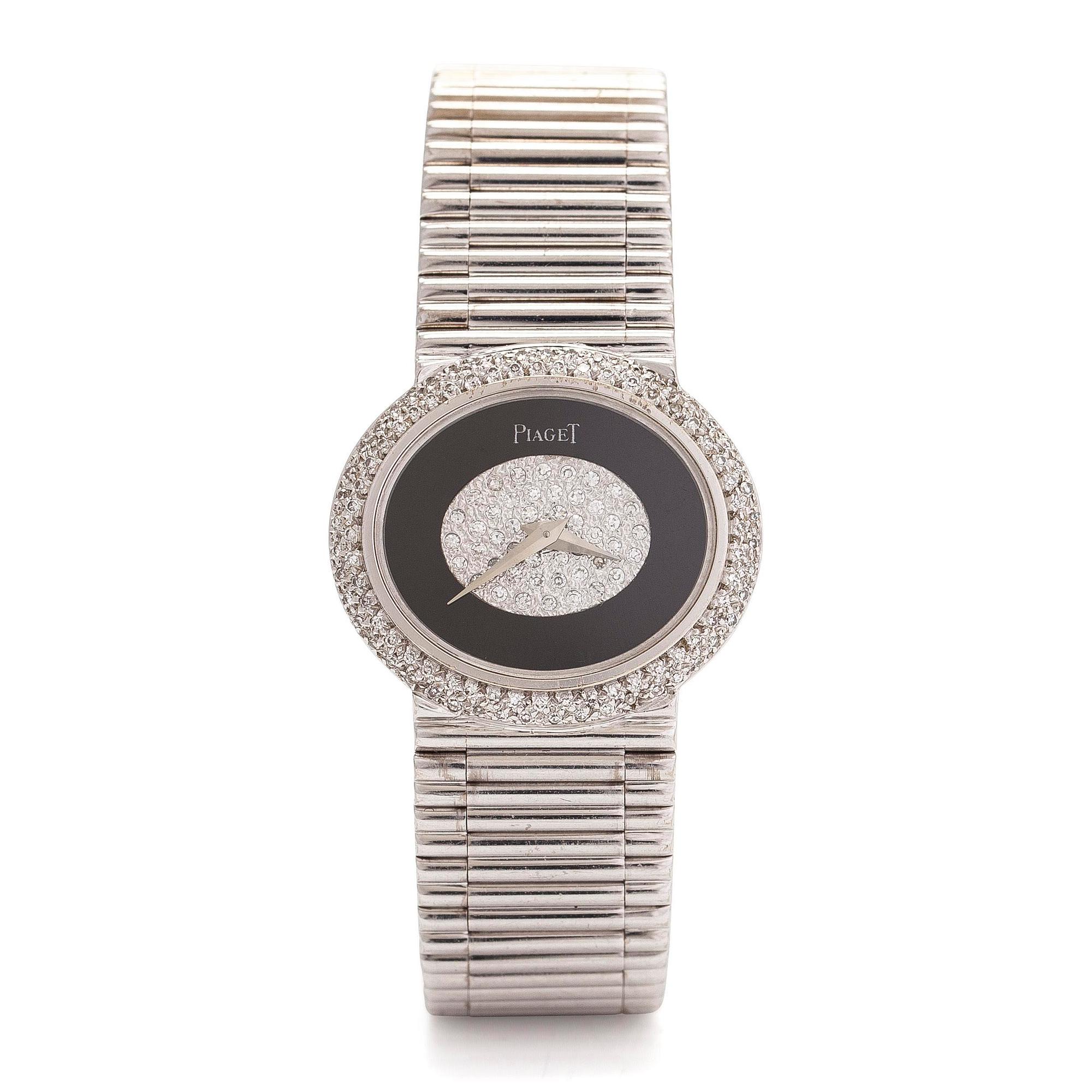 Piaget, "Onyx Diamond Dial", armbandsur, 27,5 x 24,5 mm.