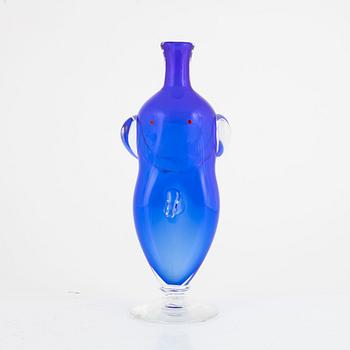 Erik Höglund, a glass vase/flask, signed.