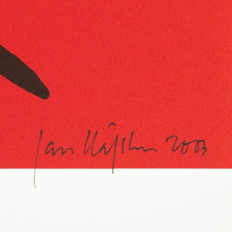 Jan Håfström, färglitografi, 2003, signerad 530/2000.