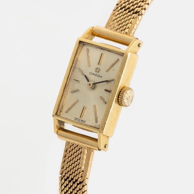 Omega, wristwatch, 14 x 18,5 (25) mm.