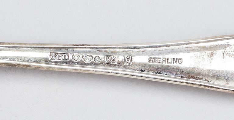 BESTICK, 73 delar, silver, Strömsholm, bla CG Hallberg och GAB, Stockholm, 1950-60-tal. Vikt, exklusive knivar ca1588g.