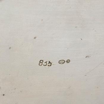 Sugar box, silver, Rococo style, Swedish import mark.