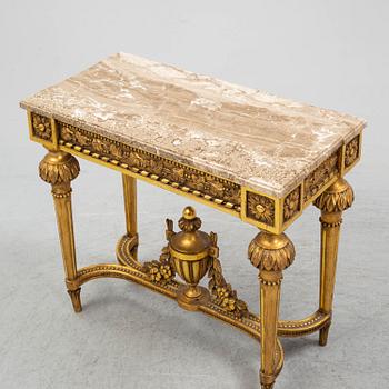 A Gustavian table, late 18th century.