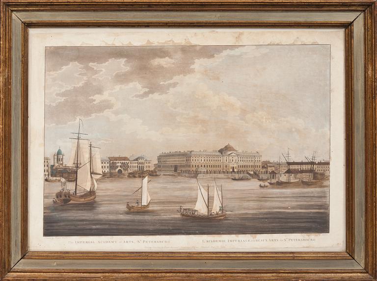 JOSEPH HERAN, efter, handkolorerat tryck. Gravör THOMAS MILTON. 1800-tal.