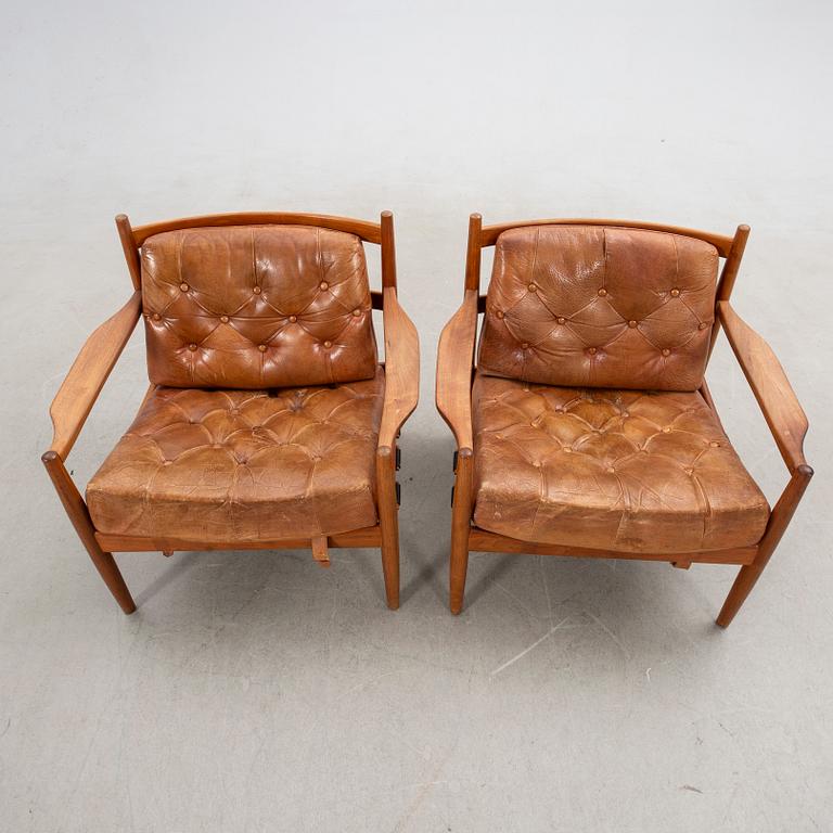 Ingemar Thillmark, armchairs, a pair, "Läckö", OPE Möbel. 1960s.