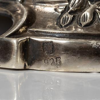 A pair of decorative silver bowls, Empire style, 20th Century.
