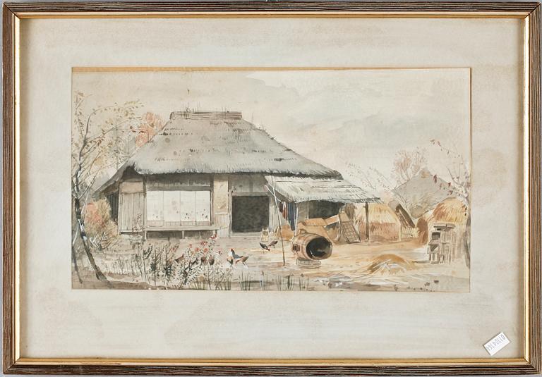 OKÄND KONSTNÄR, akvarell, Japan, 1900-talets början.