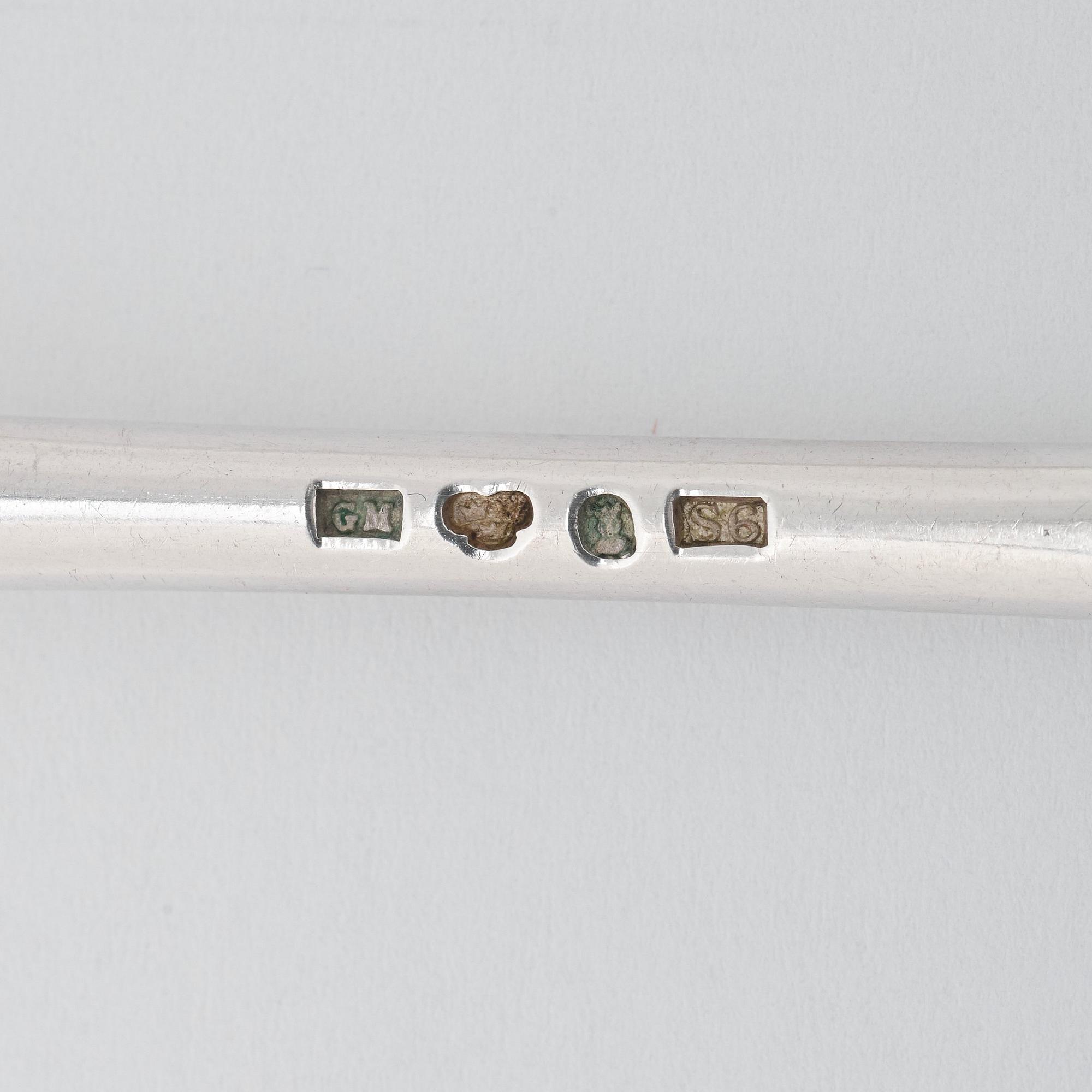 A Swedish 19th century silver 94 piece table-cutlery, mark of Gustaf Möllenborg, Stockholm 1896.