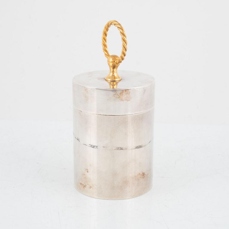 Hermès, cigarette case, new silver. 1980s.