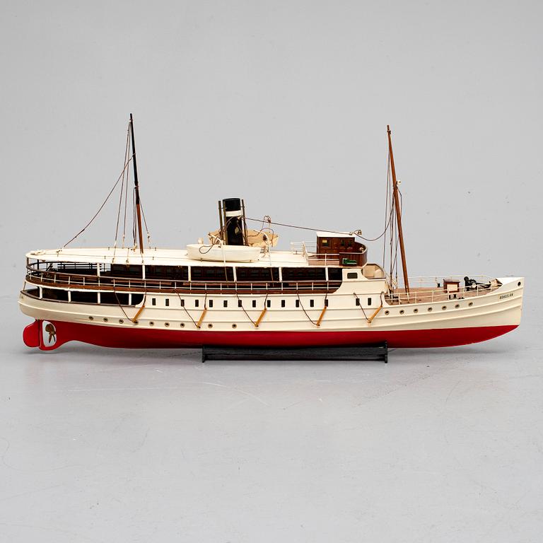 A steam boat model, 1970s.