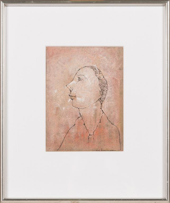 Olavi Vaarula, blandteknik, signerad och daterad -74.